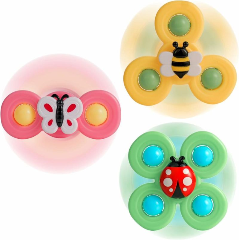 Pali a spirale | 3Pcs Giocattoli Rotanti a Vapore per Bambini, Giocattoli Rotanti per il Bagno Senzorial, 6-12-18 Mesi, Accessori per Viaggio Aereo e Auto, Regalo di Compleanno per Bambino/Bambina di 1-3 Anni