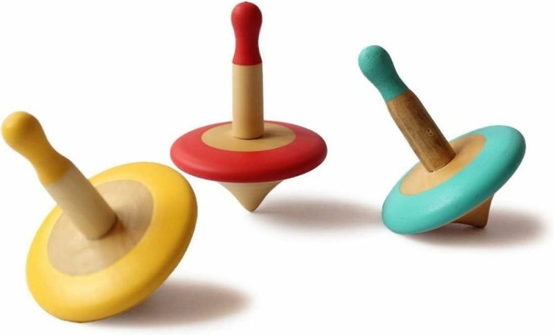 Pali a spirale | Piruline in Legno 3 Pezzi – Rotelle da Gioco in Legno  Giocattoli  Giocattoli Educativi  Giocattoli per la Materna  Rotelle Standard  Giocattoli Sensoriali  Giocattoli Didattici  Rotelle da Distrazione  Giroscopio | Favori per la Festa di Compleanno divertenti