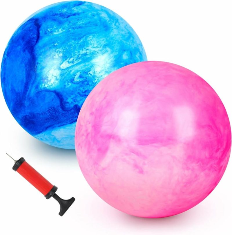 Palle | 2Pcs Palla Saltellante per Bambini 8.7Pollici Palle Elastiche Inflatabili Palla da Calcio Palla Saltellante Sensory Balls per Bambini