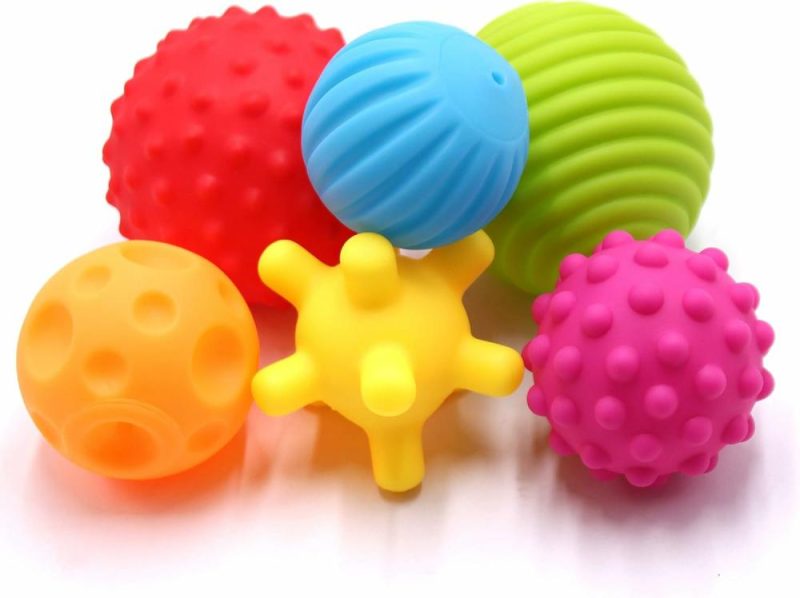 Palle | 6 Pack Sensory Balls Spray Water Toy For Baby And Kids – Massaggio Soft & Textured Balls Set per Sviluppare i Sensi Tattili del Bambino – Palla da Tocco per Mano Neonato