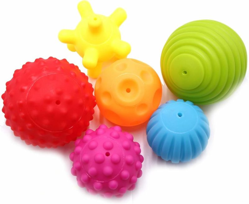 Palle | 6 Pack Sensory Balls Spray Water Toy For Baby And Kids – Massaggio Soft & Textured Balls Set per Sviluppare i Sensi Tattili del Bambino – Palla da Tocco per Mano Neonato