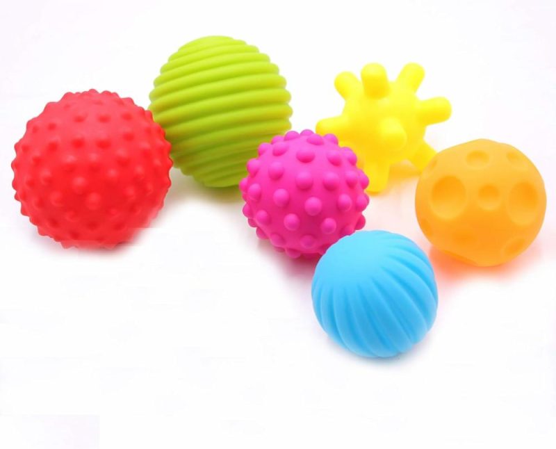 Palle | 6 Pack Sensory Balls Spray Water Toy For Baby And Kids – Massaggio Soft & Textured Balls Set per Sviluppare i Sensi Tattili del Bambino – Palla da Tocco per Mano Neonato