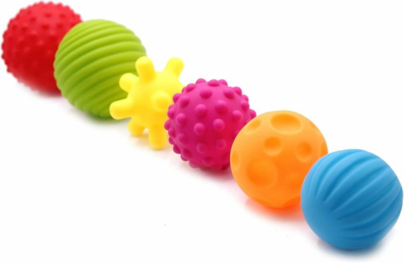 Palle | 6 Pack Sensory Balls Spray Water Toy For Baby And Kids – Massaggio Soft & Textured Balls Set per Sviluppare i Sensi Tattili del Bambino – Palla da Tocco per Mano Neonato