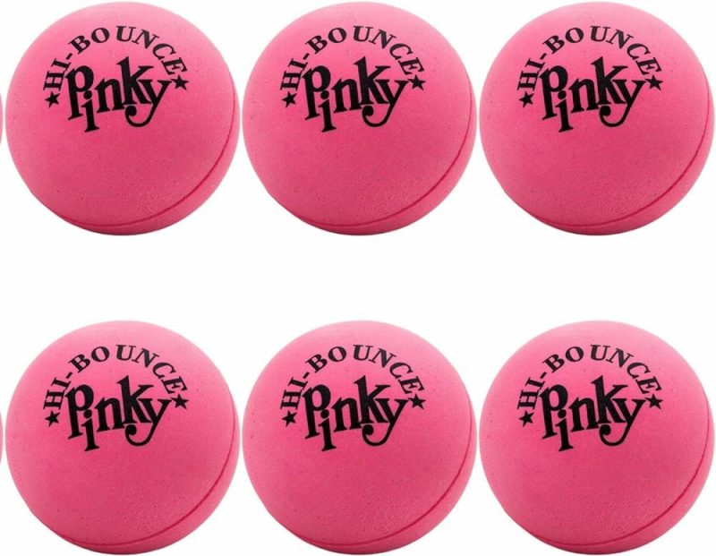 Palle | Hi-Bounce Pinky Ball (6 Pack) Palline elastiche da pallone in gomma per bambini e adulti. Piccola pallina rosa anti-stress. Favori per feste sportive in casa e all’aperto. Terapia. Più 1 pallina piccola. #976-6A