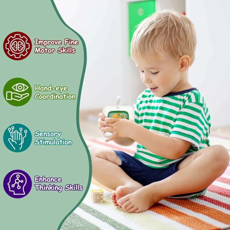 Pezzi Attivi | Montessori Cubo Attivo Sensibile 12+ Mesi 6 In 1 Gioco Per Bambini Capacità Mani Apprendimento Abilità Miglior Regalo Compleanno Bambini e Bambine 1+ Anni