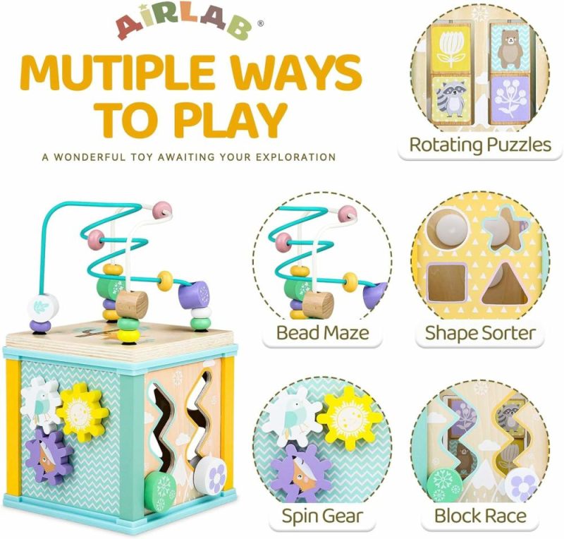 Pezzi Attivi | Puzzle educativo in legno Montessori, giochi per bambini di 1, 2, 3 anni, 12 mesi, regali per compleanno 1-3 anni, giochi per maschi e femmine, giocattoli interattivi sensoriali per la conoscenza.