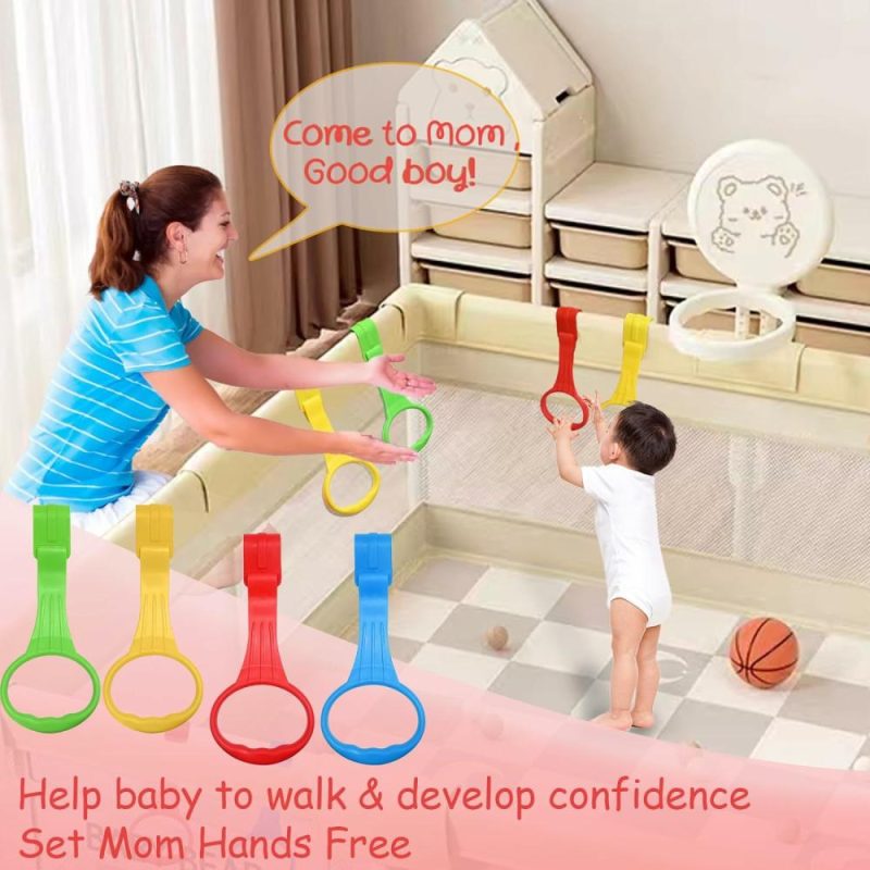 Piedi d’oca | Baby Pull Up Ring 8 Pack – Assistente per Alzarsi e Camminare per Neonati – Maniglia per Parco Gioco e Culla