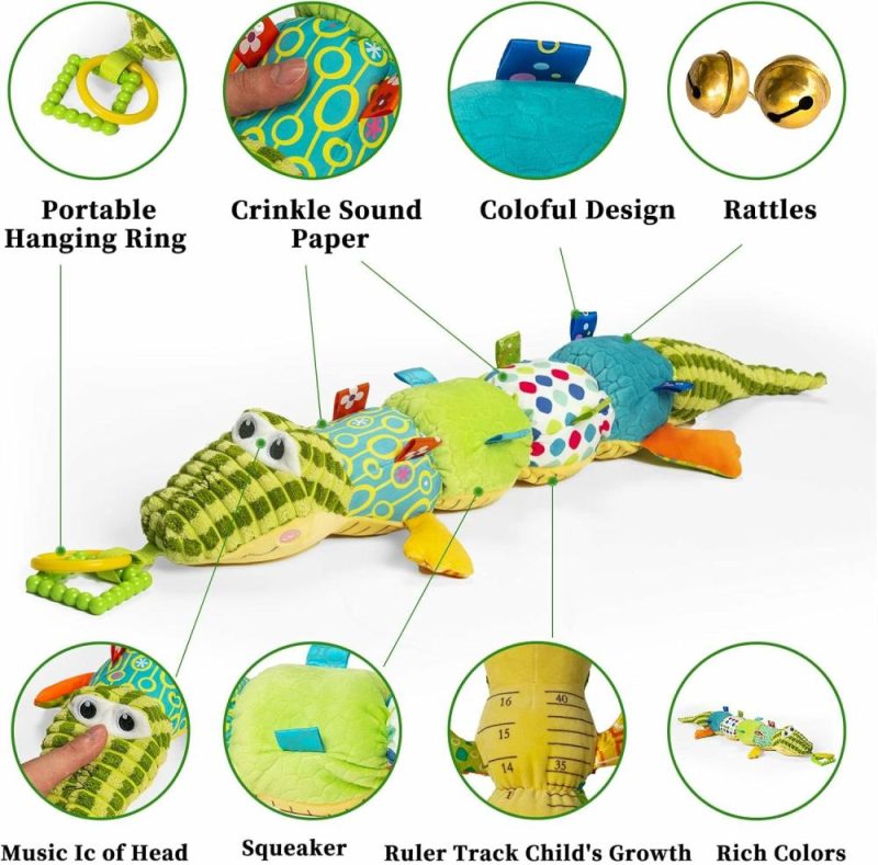 Rattle & Anelli Morbidi | and
Baby Toys – Giocattoli per il Tempo Addominale con Campanelle – Fischietto – Giocattoli Musicali per Neonati da 0 a 12 Mesi – Uomini e Donne – Crocodile