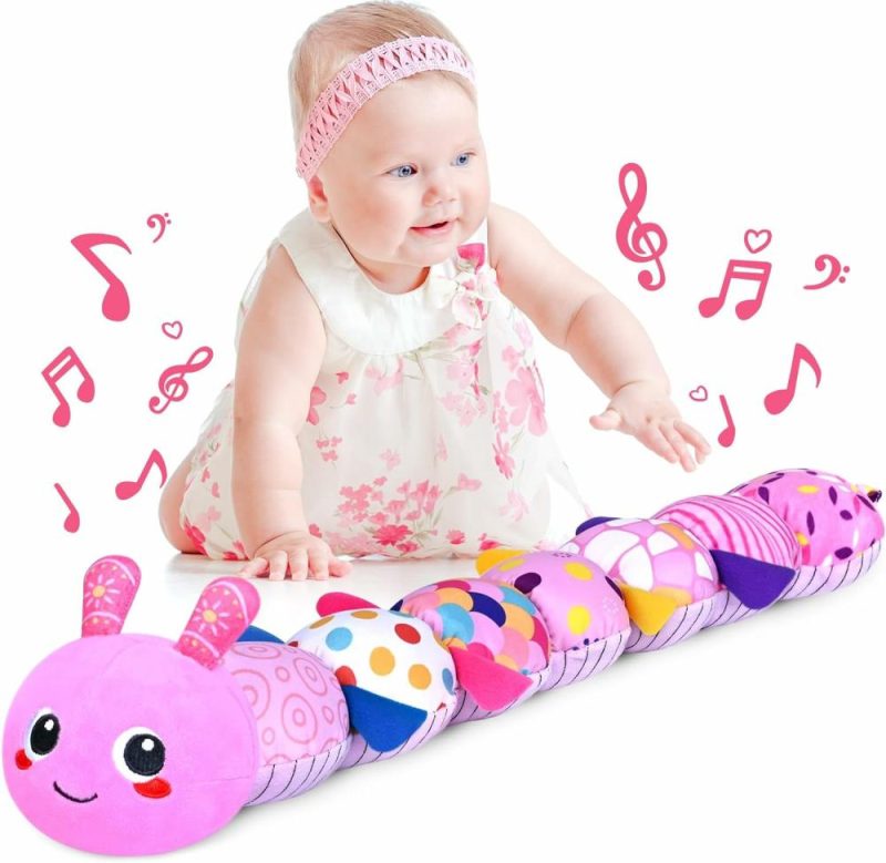 Rattle & Anelli Morbidi | Baby Toys 0-12 Mesi – Animali da Peluche Musicali per 0-3-6-12 Mesi – Giocattoli Tactili Morbidi con Stridio e Campanelli – Regali Giocattoli per Neonati Bambini Bambine