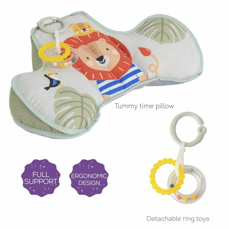 Rattle & Anelli Morbidi | Cuscino Tummy Time con Giocattoli Rimovibili per Neonati e Più Grandi – Sostiene lo Sviluppo dei Muscoli per la Strisciata Giocattolo Sensoriale Montessori per Neonati, Bambini, Bambine, Giocattoli Tummy Time per Bambini da 0 a 6 Mesi