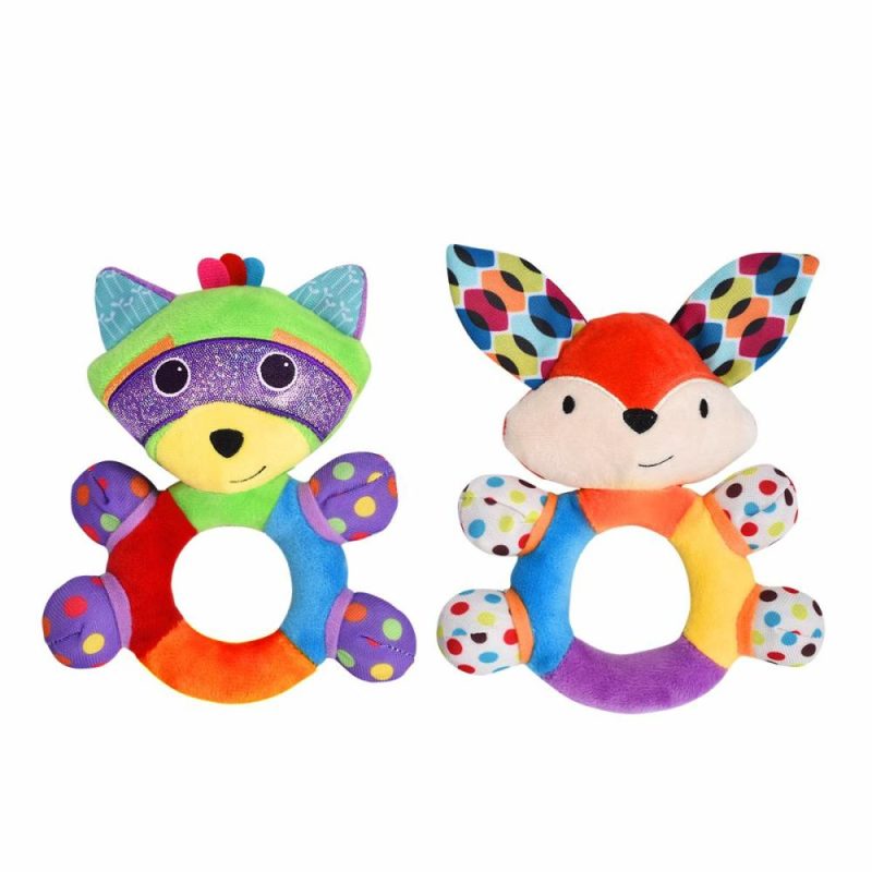 Rattle & Anelli Morbidi | Giocattoli Sonori per la dentizione, Gioco di Apprendimento per Bambini, Manina e Bambino, Giocattolo Morbido per Neonati, Campanella da Prendere, Battito, Accessori Sensibili per Viaggio, Adatto da 0 a 12 Mesi.