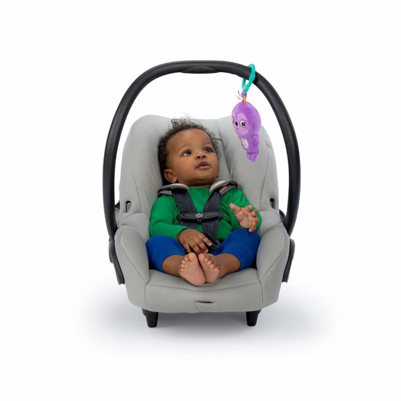 Rattle & Anelli Morbidi | Gioco sonoro Jingle Joy per passeggino – Sloth viola con suoni campanelli – Unisex Neonato +