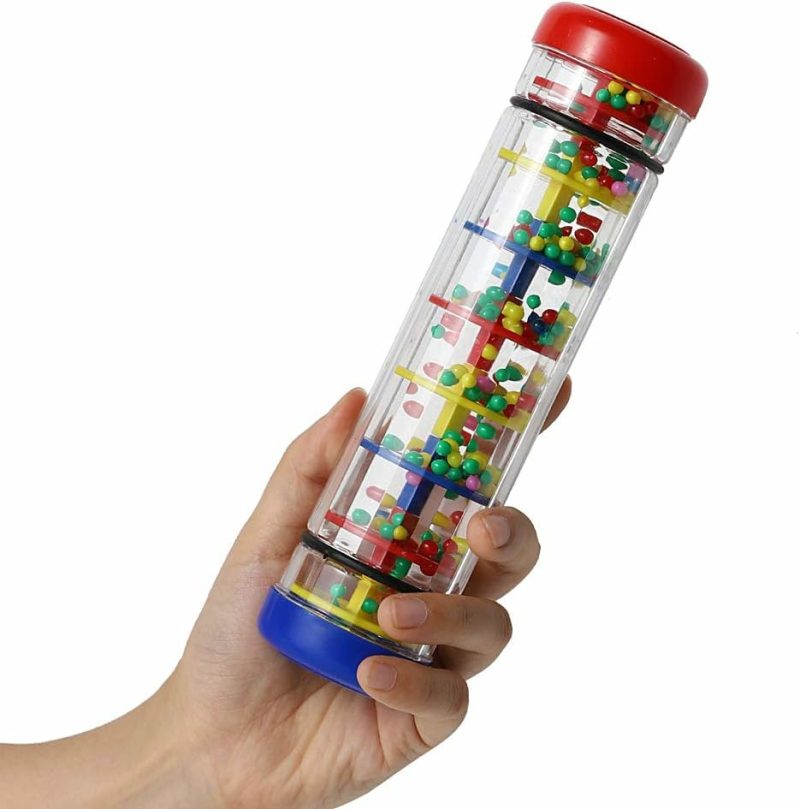 Rattle & Anelli Morbidi | Rainmaker 8 Pollici Mini Rainstick Per Bambini Tubo Rattling Rain Stick Shaker Strumento Musicale Sensory Auditory Gioco Per Bambino Bambina (8 Pollici)