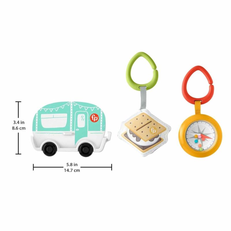 Rattle & Anelli Morbidi | Set Regalo S’More Fun Camping 3 Giocattoli Tematici Outdoor E Succo per Bambini Dalla Nascita e Più Grandi