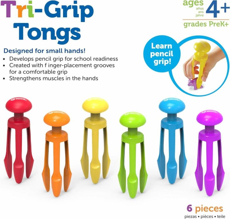 Science Kits & ToysKit scientifici e giocattoli | 3 Prong Tong Pencil Grip Tongs Sensory Bin Gioco Per Sviluppo Motorio Fini Set Da 6 Pezzi Età 4+