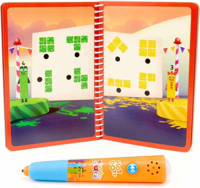 Sviluppo Iniziale e Giocattoli Attivi | Hot Dots Numberblocks Workbook Numeri 1-10 Con Penna Interattiva 75+ Attività Regalo per Bambini di 4 Anni in Su