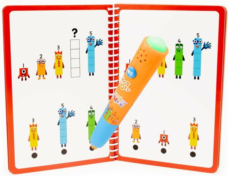 Sviluppo Iniziale e Giocattoli Attivi | Hot Dots Numberblocks Workbook Numeri 1-10 Con Penna Interattiva 75+ Attività Regalo per Bambini di 4 Anni in Su