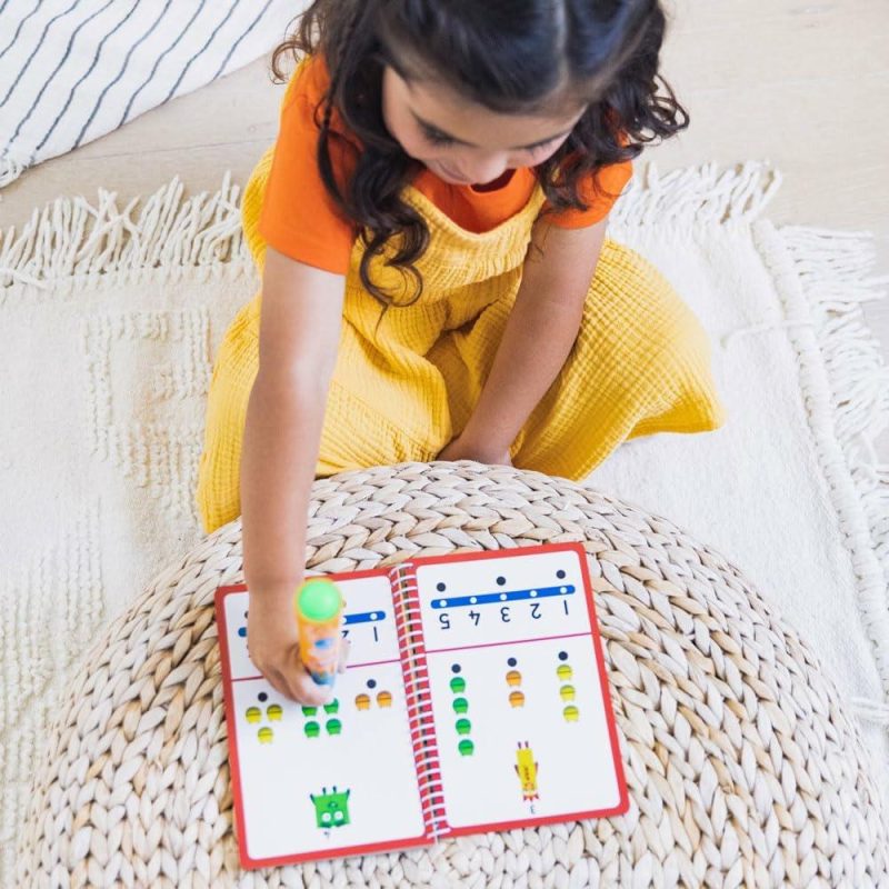 Sviluppo Iniziale e Giocattoli Attivi | Hot Dots Numberblocks Workbook Numeri 1-10 Con Penna Interattiva 75+ Attività Regalo per Bambini di 4 Anni in Su