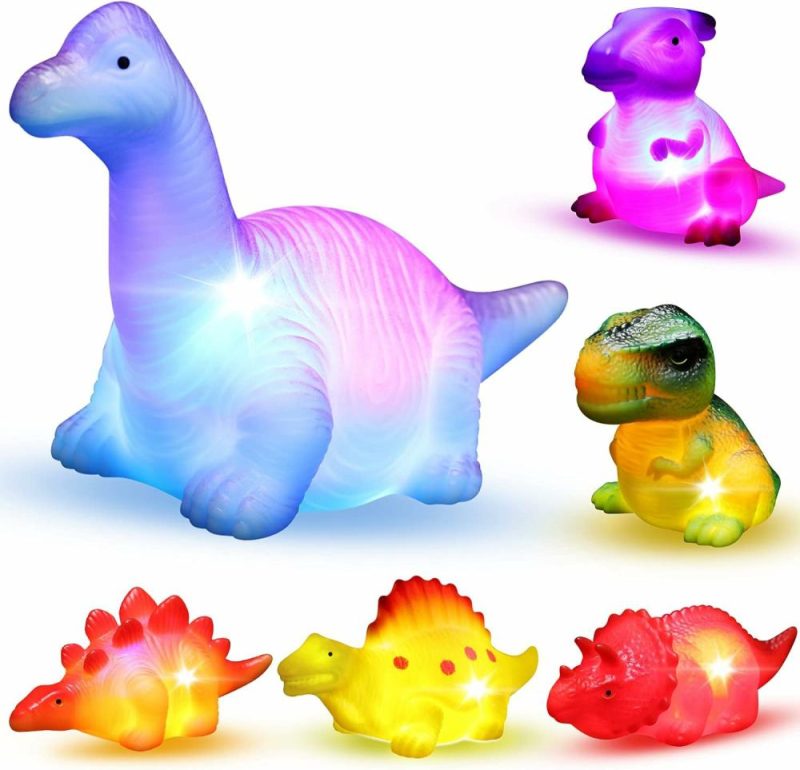 Giocattoli da bagno | 6 Pack di Dinosauro Flottante Lucido Set di Giocattoli da Bagno per Bambino Bambino Nipote in Compleanno Natale Pasqua   Grandioso Giocattolo da Bagno per Bambini e Scuola Materna