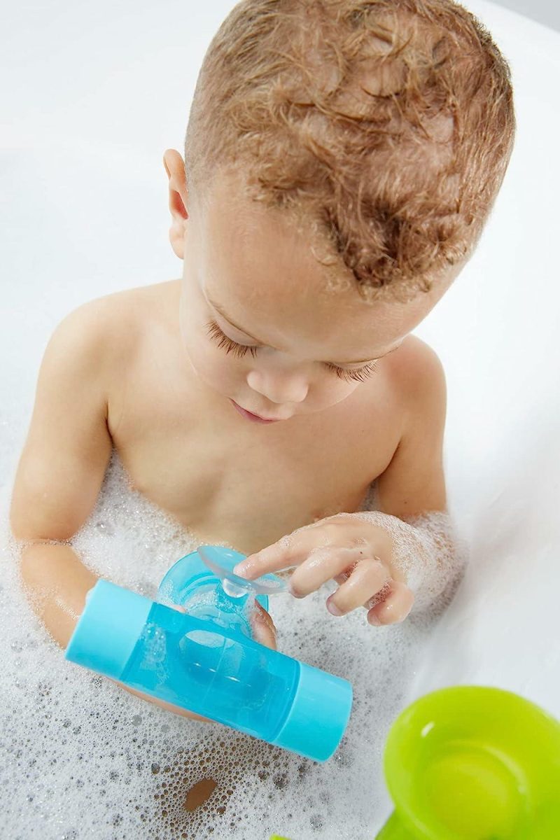 Giocattoli da bagno | Pezzi da bagno per bambini – Giocattoli interattivi per bambini – Giocattoli sensoriali per bambini – Giocattoli da bagno adesivi – Coordinazione occhio-mano e abilità motorie fine – Colorati – Confezione da 5 – Età 12 mesi e oltre