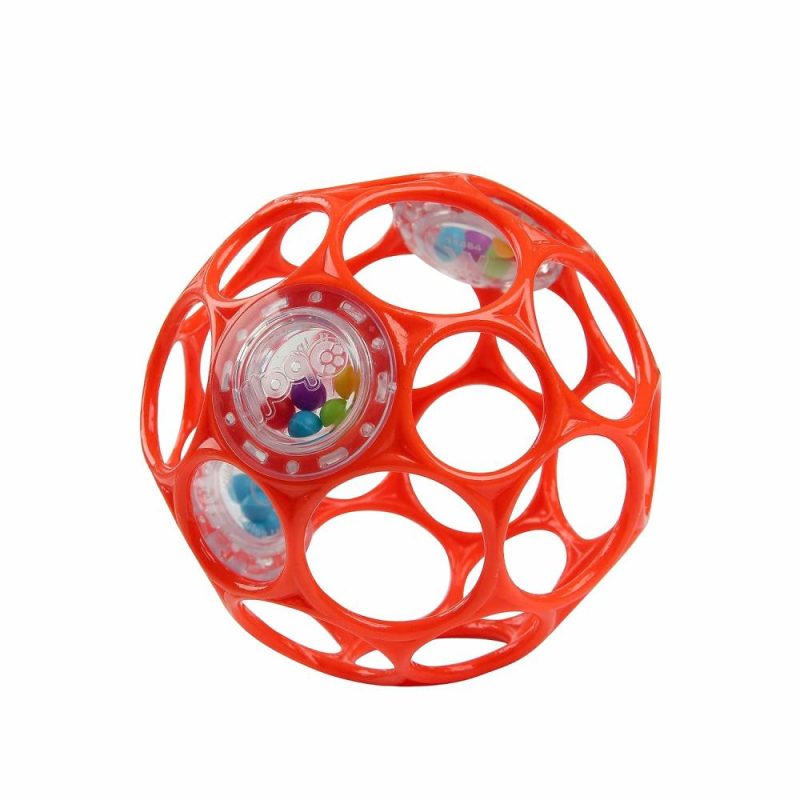 Rattle & Anelli Morbidi | Oball Easy-Grasp Rattle Bpa-Free Infant Toy In Red – Età: Neonato e oltre – 4 Pollici