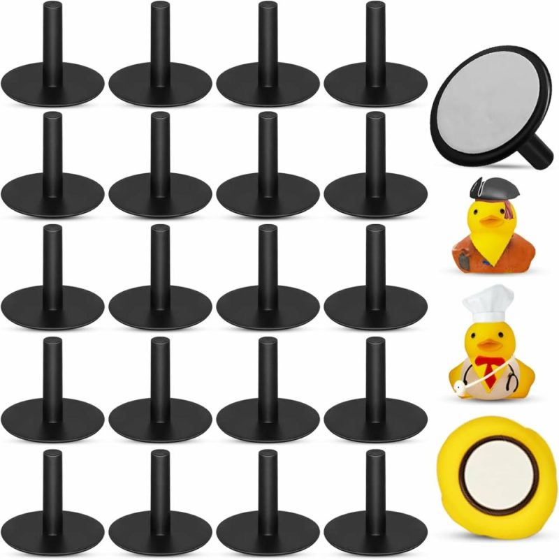 Giocattoli da bagno | 20Pcs Plastic Duck Holder Car – Plug Animaletto di Gomma – Display di Anatre – Montaggio Fisso – Raccoglitore di Anatre Autoadesivo – Regalo per Amanti dell’Auto – Nero (Anatre di Gomma Non Incluse)