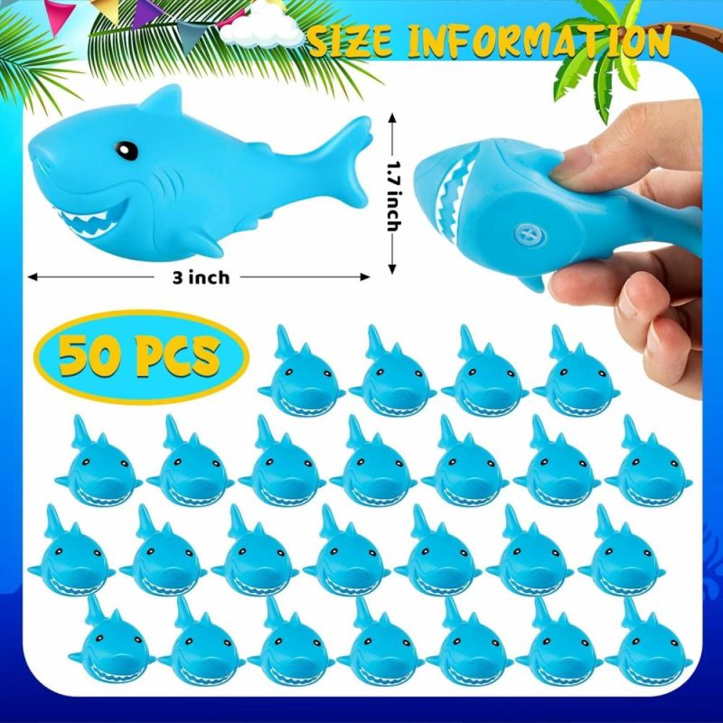 Giocattoli da bagno | 25 Pcs Gomme Squali per Bambini  Squalo Azzurro Gioco da Bagno Carino Squali Flottanti con Suono Mini Gomme Squali per Doccia  Premi di Carnevale della Classe  Decorazione di Torta