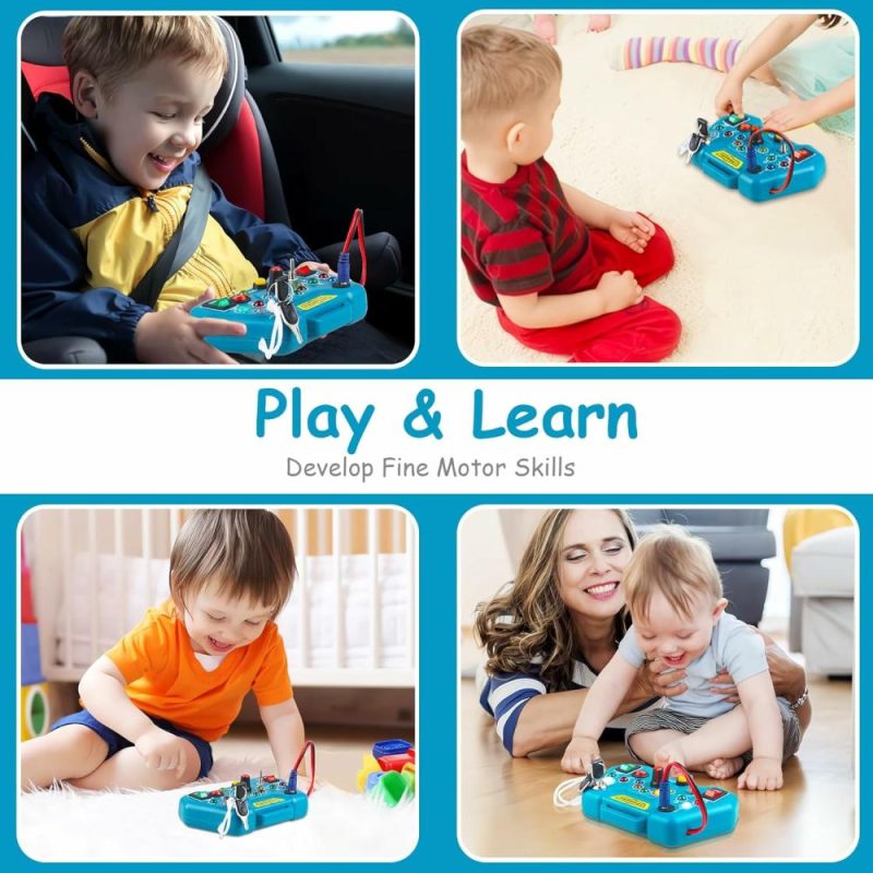 Giocattoli da ordinare e impilare | Montessori Busy Board Giochi per Bambini 1-3 – Gioco per Bambini Autismo Sensory Toys – Giochi Educativi di Apprendimento per Bambini – Regali per 12 18 Mesi 1 2 3 4 Un Anno Bambini Ragazzi Ragazze Compleanno Viaggio