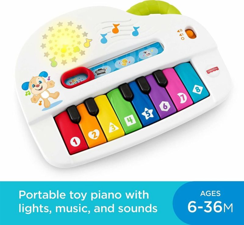 Giocattoli di sviluppo precoce elettronici | Gioco da bambino Risata & Impara Suoni Strani Pianoforte Musicale Lucido con Canzoni Didattiche per Bambini di 6+ Mesi